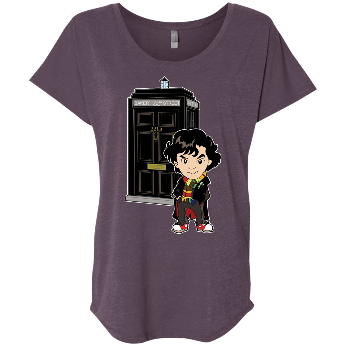 T-Shirts Vintage Purple / X-Small Doclock Triblend Dolman Sleeve