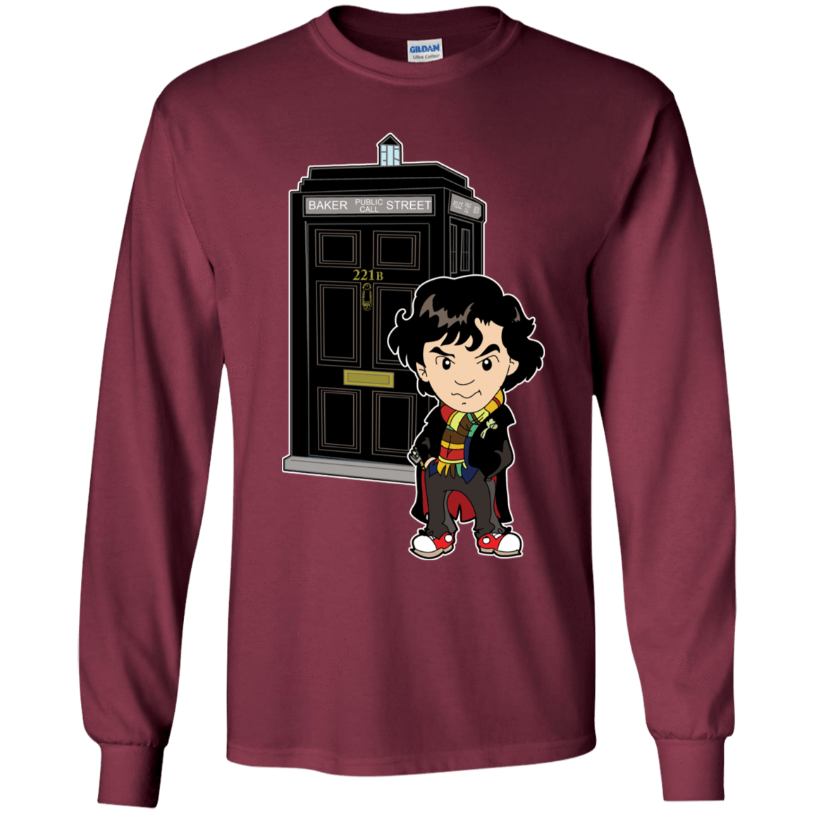 T-Shirts Maroon / YS Doclock Youth Long Sleeve T-Shirt