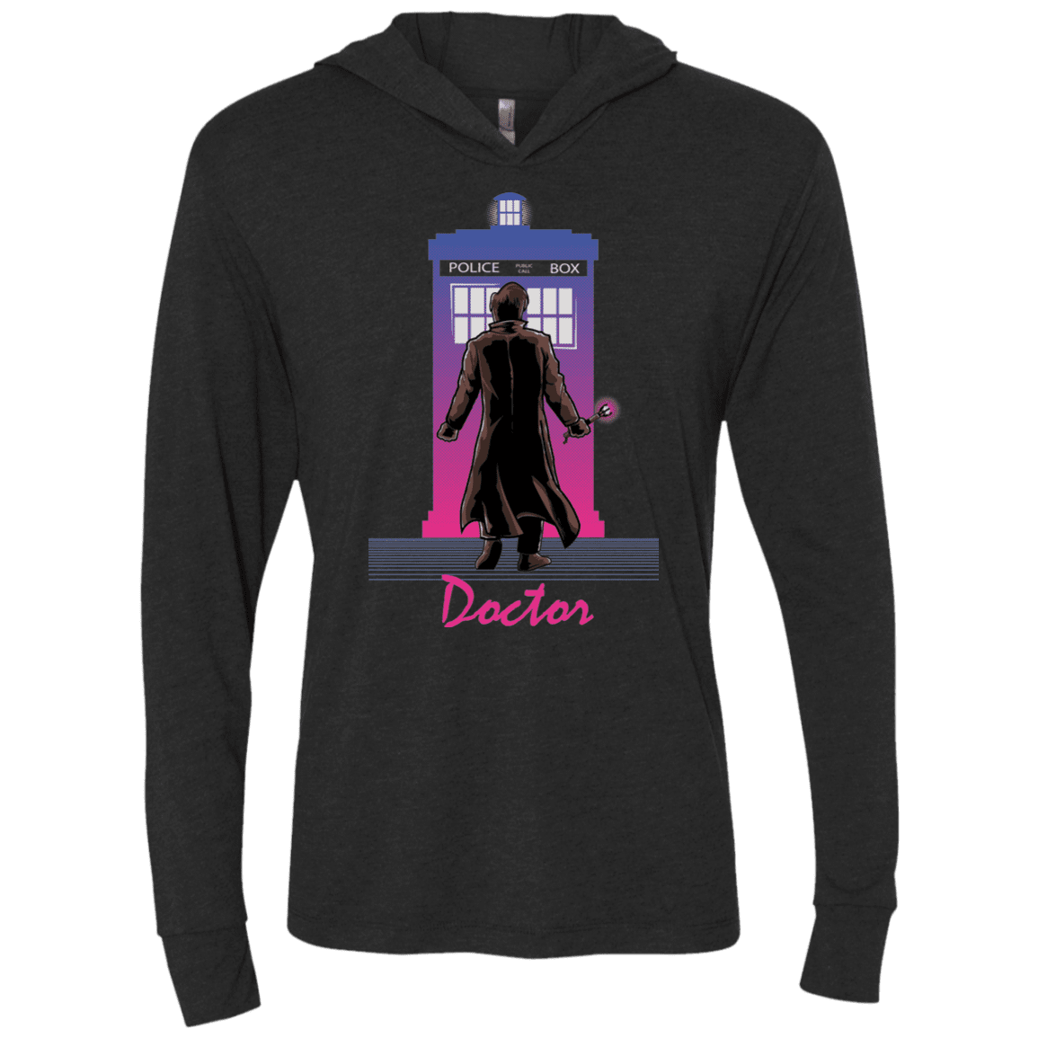 T-Shirts Vintage Black / X-Small DOCTOR DRIVE Triblend Long Sleeve Hoodie Tee