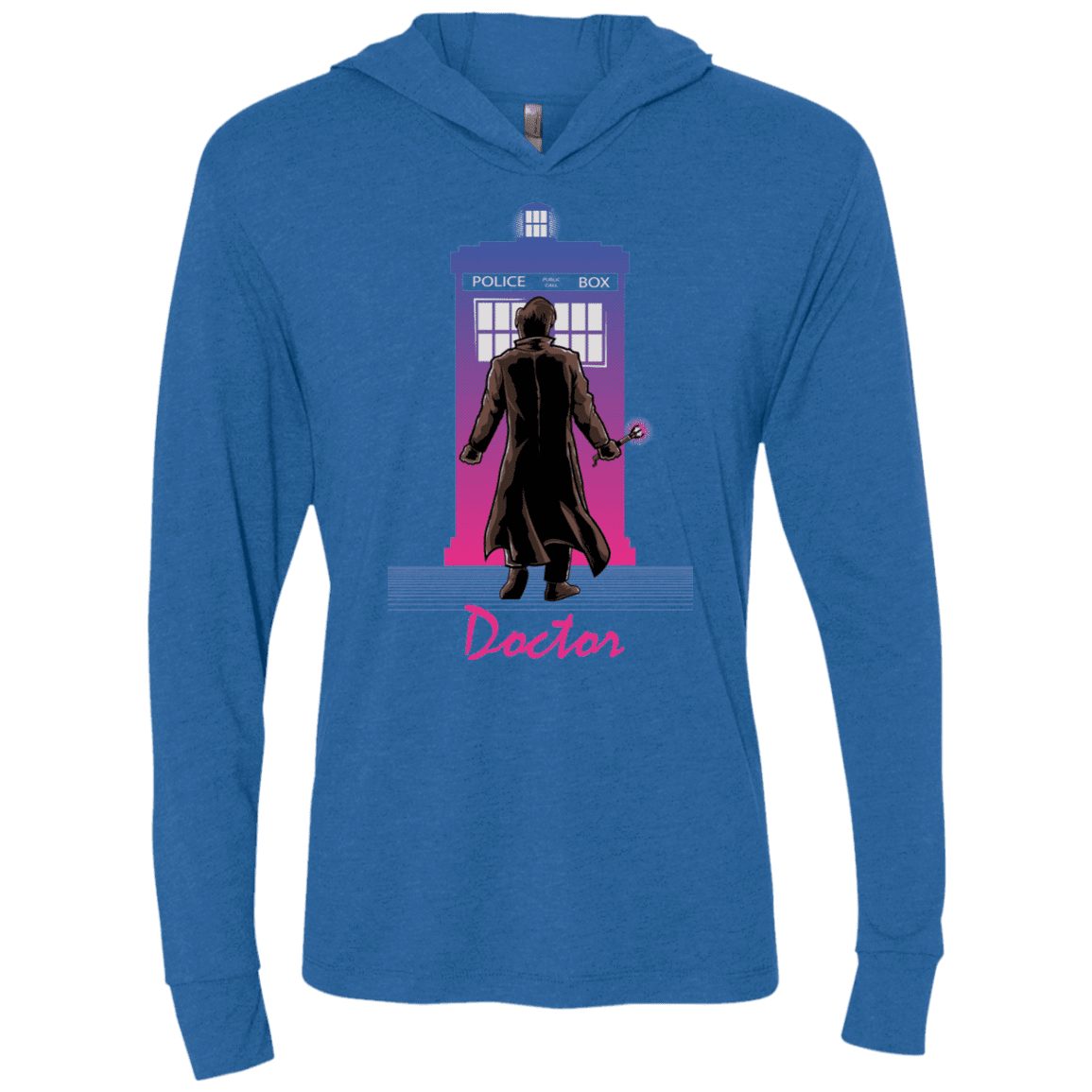 T-Shirts Vintage Royal / X-Small DOCTOR DRIVE Triblend Long Sleeve Hoodie Tee