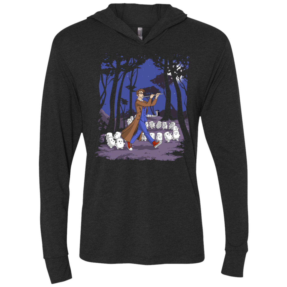 T-Shirts Vintage Black / X-Small Doctor Hamelin Triblend Long Sleeve Hoodie Tee