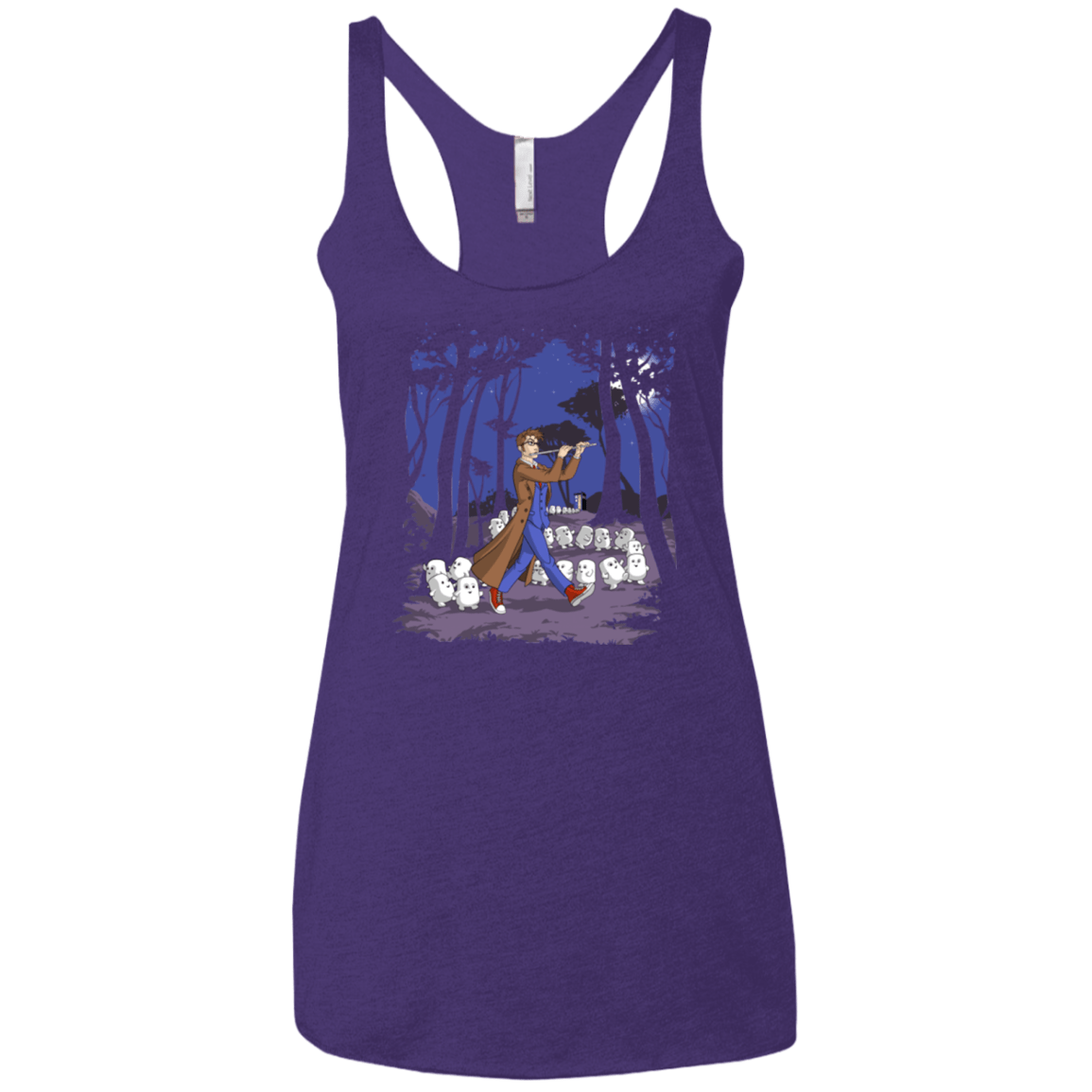 T-Shirts Purple / X-Small Doctor Hamelin Women's Triblend Racerback Tank
