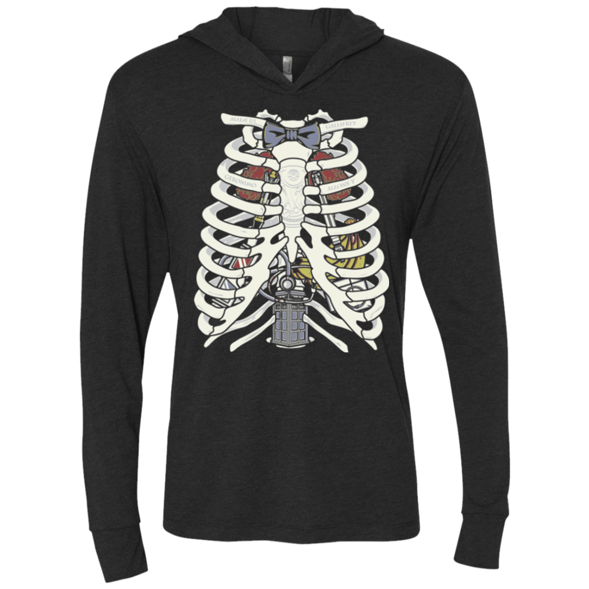 T-Shirts Vintage Black / X-Small Doctor Inside Triblend Long Sleeve Hoodie Tee