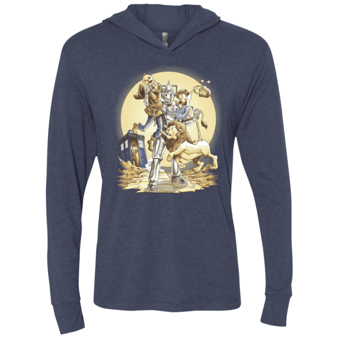 T-Shirts Vintage Navy / X-Small Doctor Oz Triblend Long Sleeve Hoodie Tee