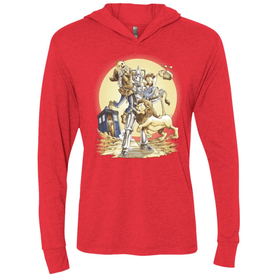 T-Shirts Vintage Red / X-Small Doctor Oz Triblend Long Sleeve Hoodie Tee