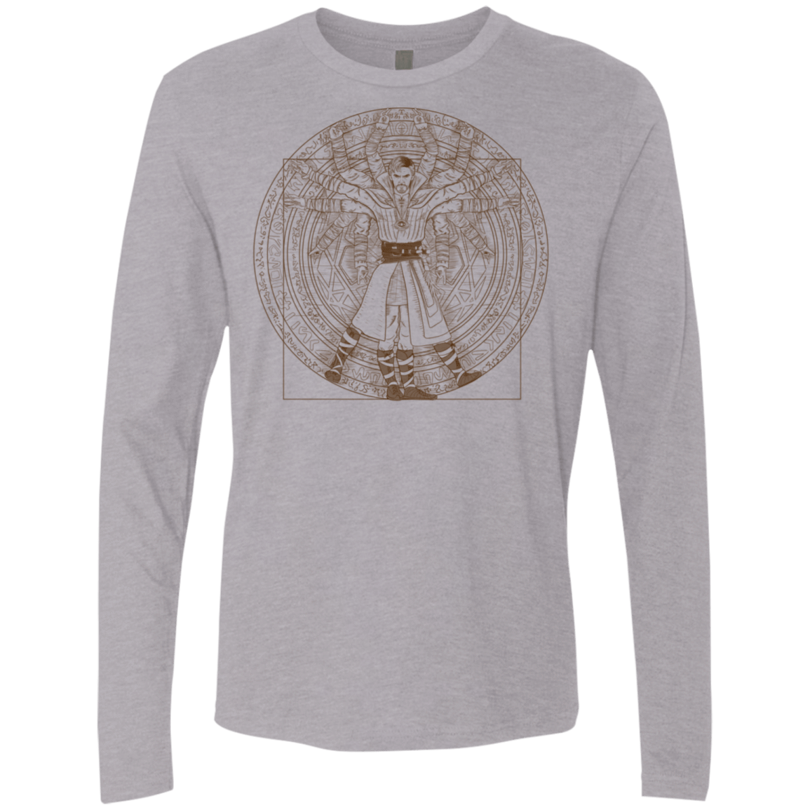 T-Shirts Heather Grey / S Doctor Stranger Vitruvian Men's Premium Long Sleeve
