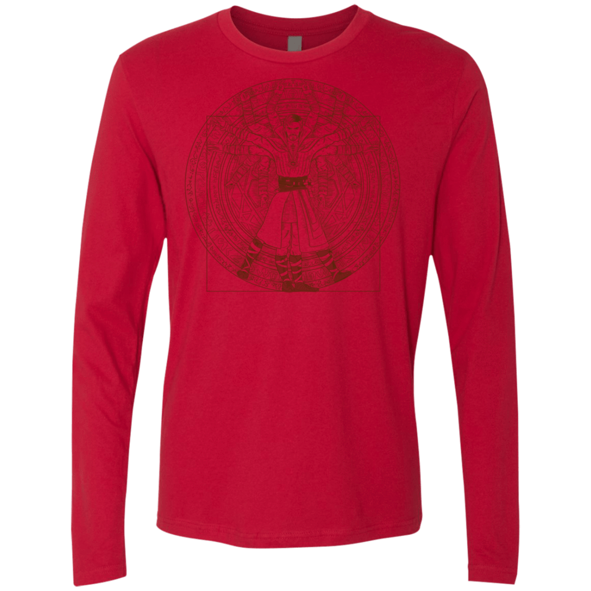T-Shirts Red / S Doctor Stranger Vitruvian Men's Premium Long Sleeve