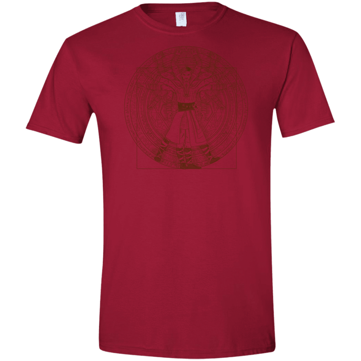 T-Shirts Cardinal Red / S Doctor Stranger Vitruvian Men's Semi-Fitted Softstyle