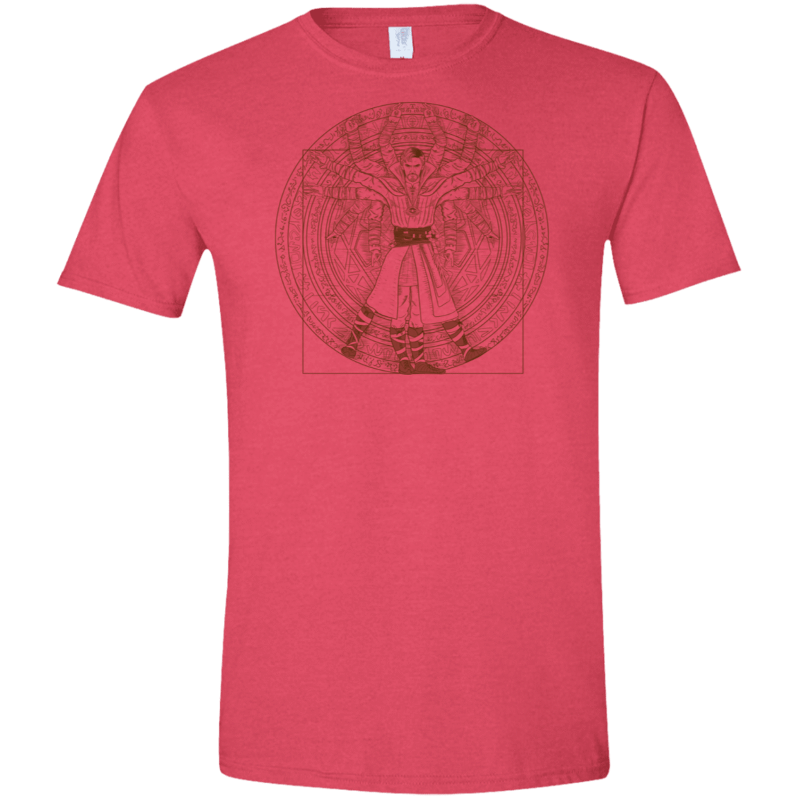 T-Shirts Heather Red / S Doctor Stranger Vitruvian Men's Semi-Fitted Softstyle