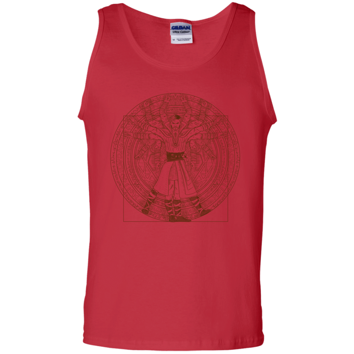 T-Shirts Red / S Doctor Stranger Vitruvian Men's Tank Top
