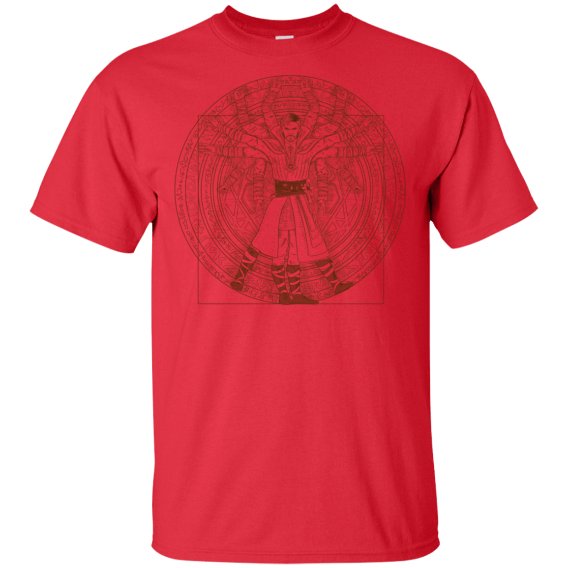 T-Shirts Red / S Doctor Stranger Vitruvian T-Shirt