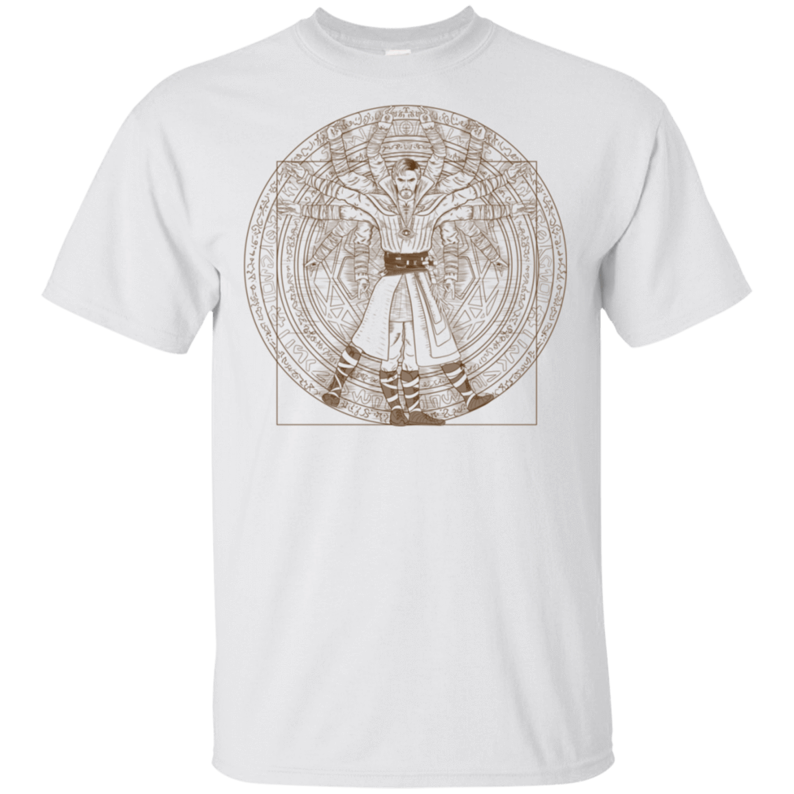 T-Shirts White / S Doctor Stranger Vitruvian T-Shirt