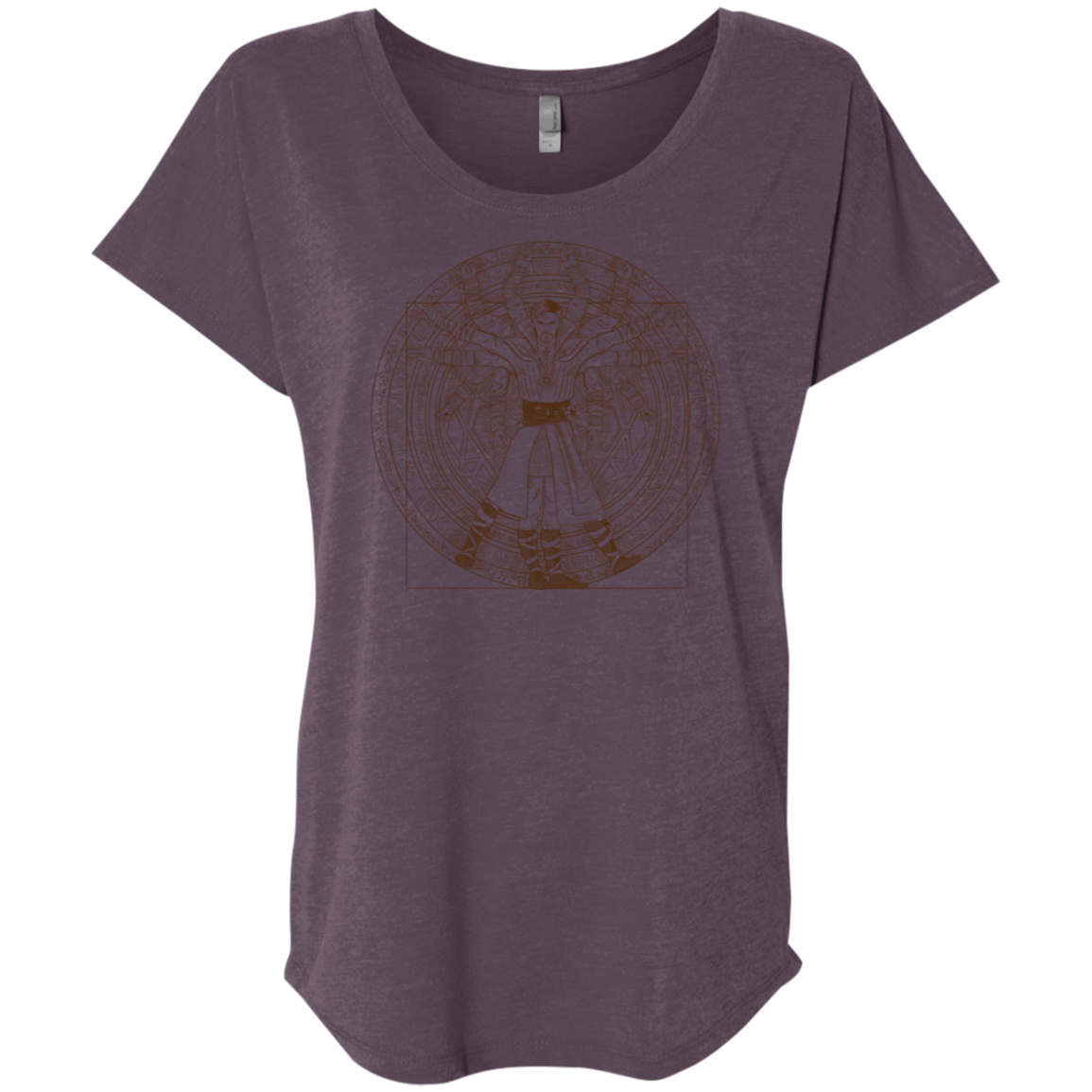 T-Shirts Vintage Purple / X-Small Doctor Stranger Vitruvian Triblend Dolman Sleeve