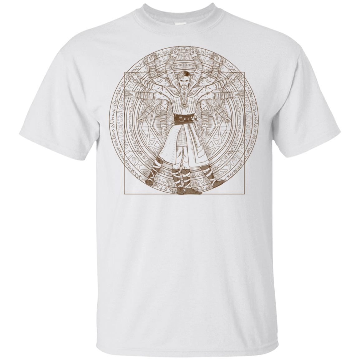 T-Shirts White / YXS Doctor Stranger Vitruvian Youth T-Shirt