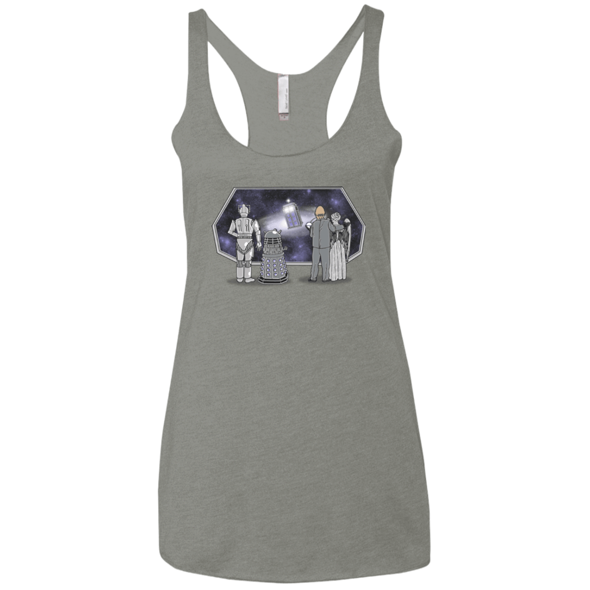 T-Shirts Venetian Grey / X-Small Doctor strikes back Women's Triblend Racerback Tank