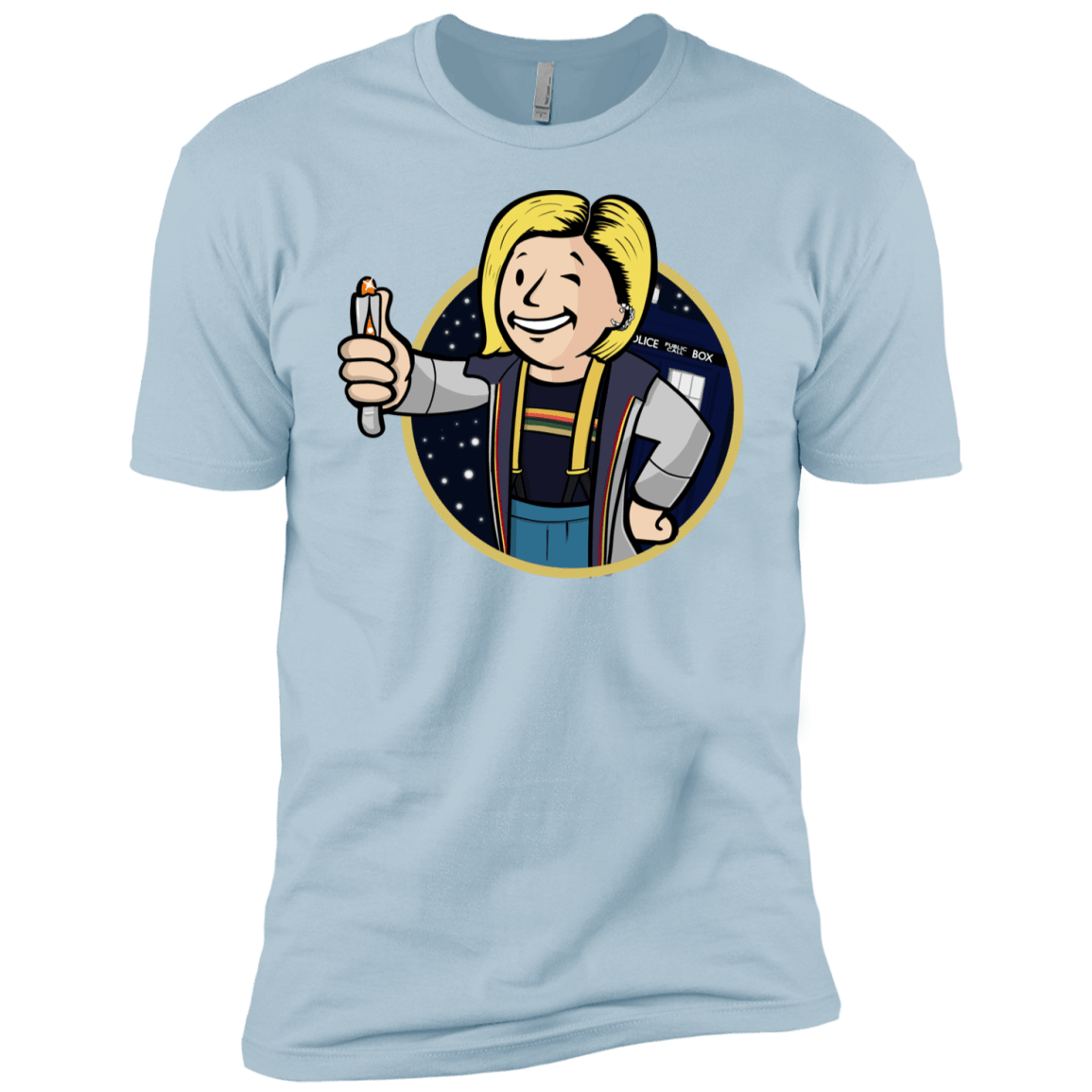 T-Shirts Light Blue / YXS Doctor Vault Boys Premium T-Shirt