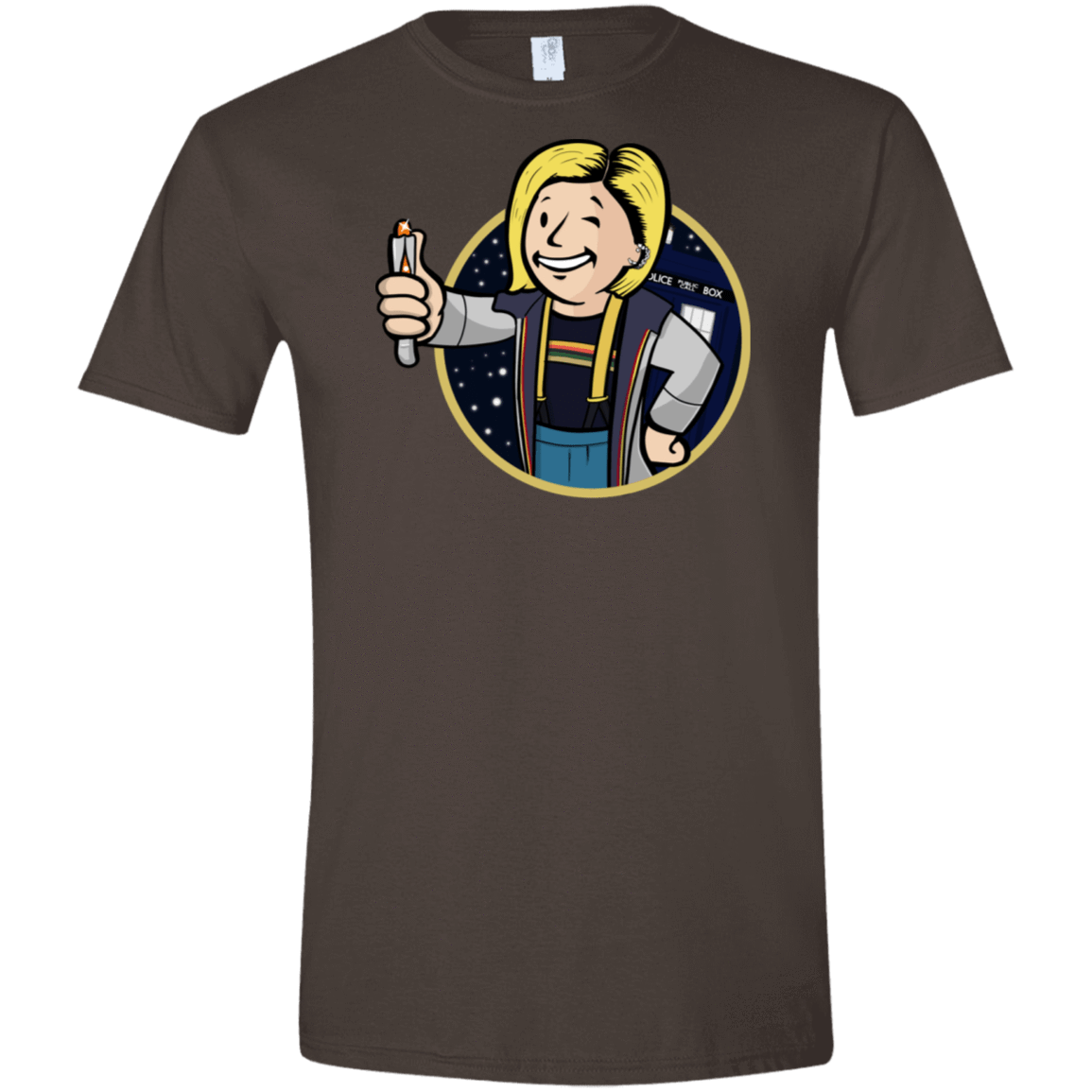 T-Shirts Dark Chocolate / S Doctor Vault Men's Semi-Fitted Softstyle