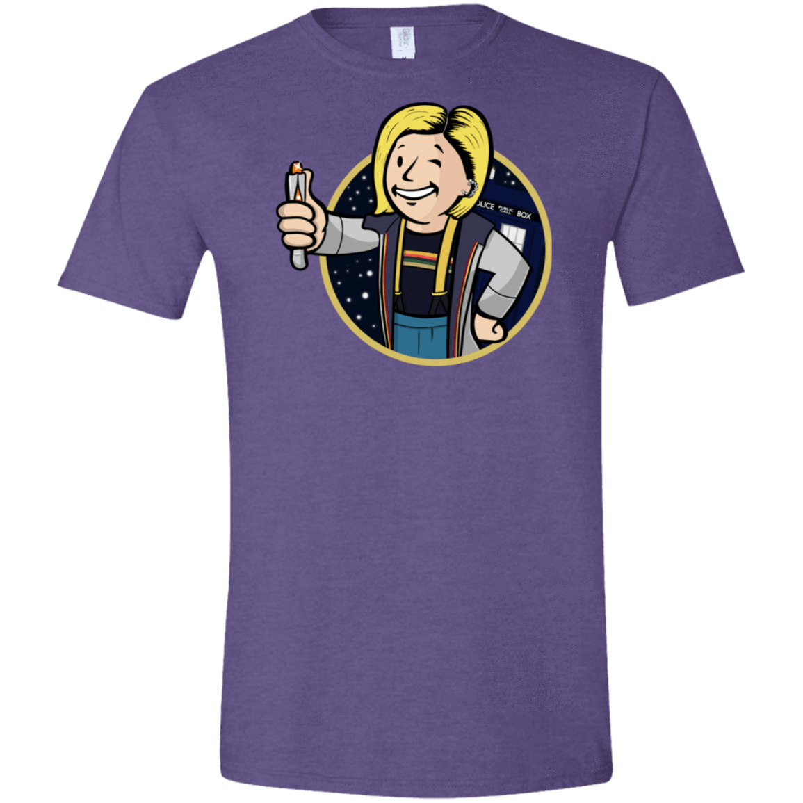 T-Shirts Heather Purple / S Doctor Vault Men's Semi-Fitted Softstyle