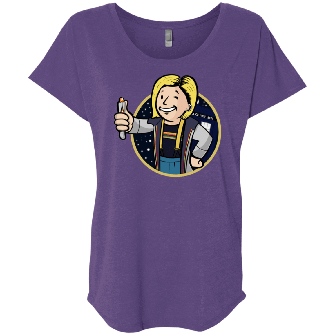 T-Shirts Purple Rush / X-Small Doctor Vault Triblend Dolman Sleeve