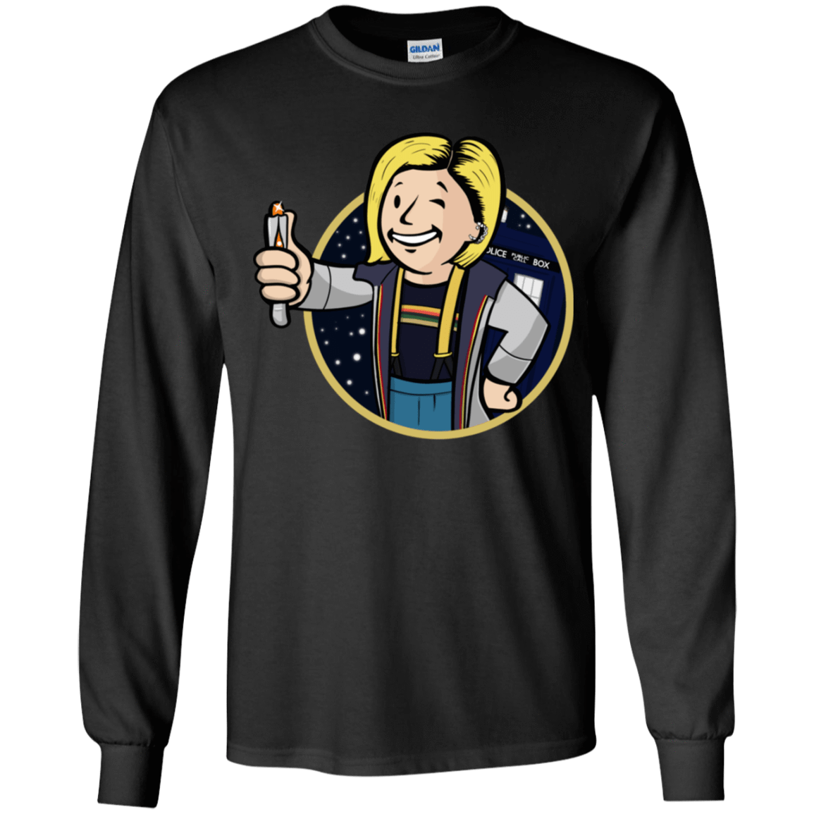 T-Shirts Black / YS Doctor Vault Youth Long Sleeve T-Shirt
