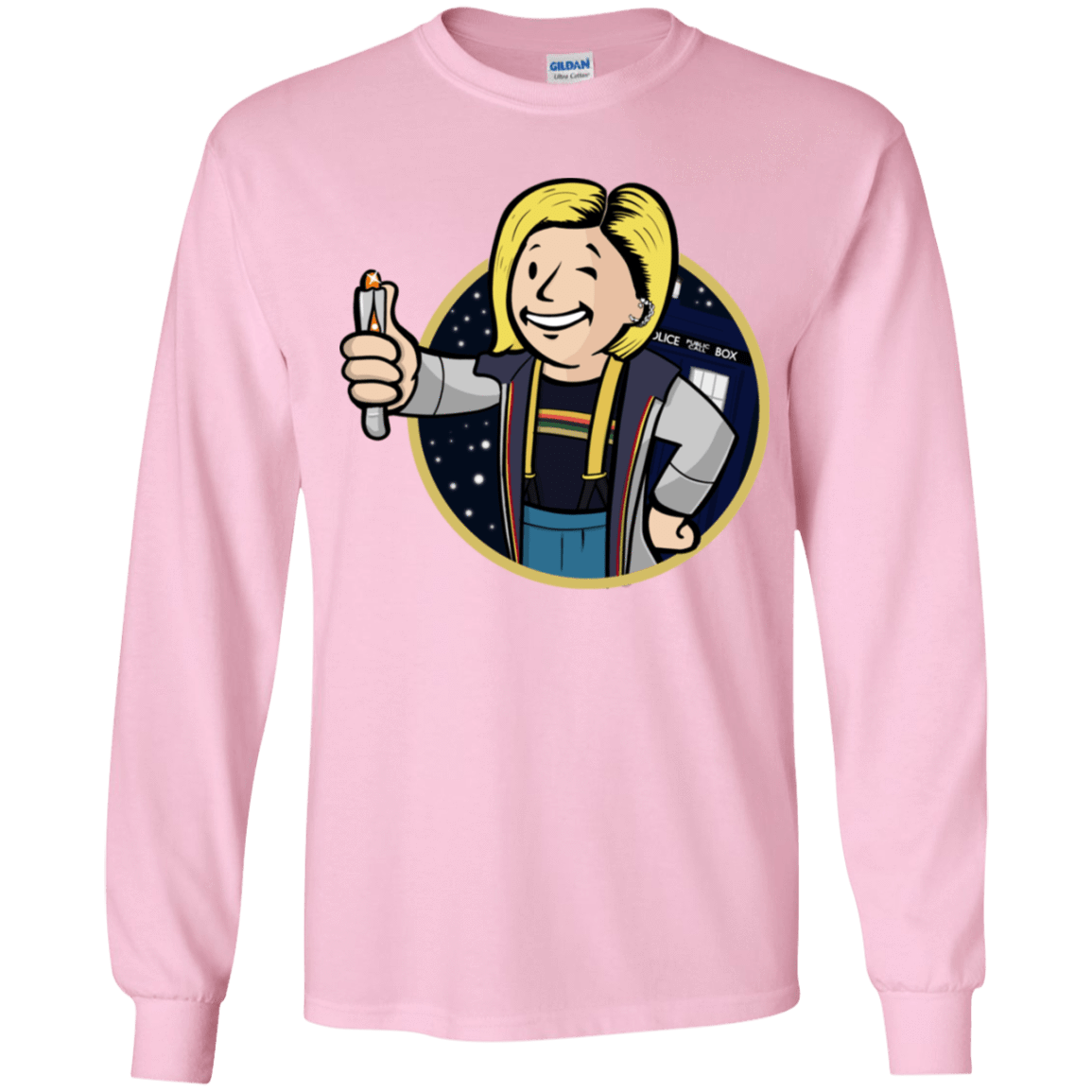T-Shirts Light Pink / YS Doctor Vault Youth Long Sleeve T-Shirt