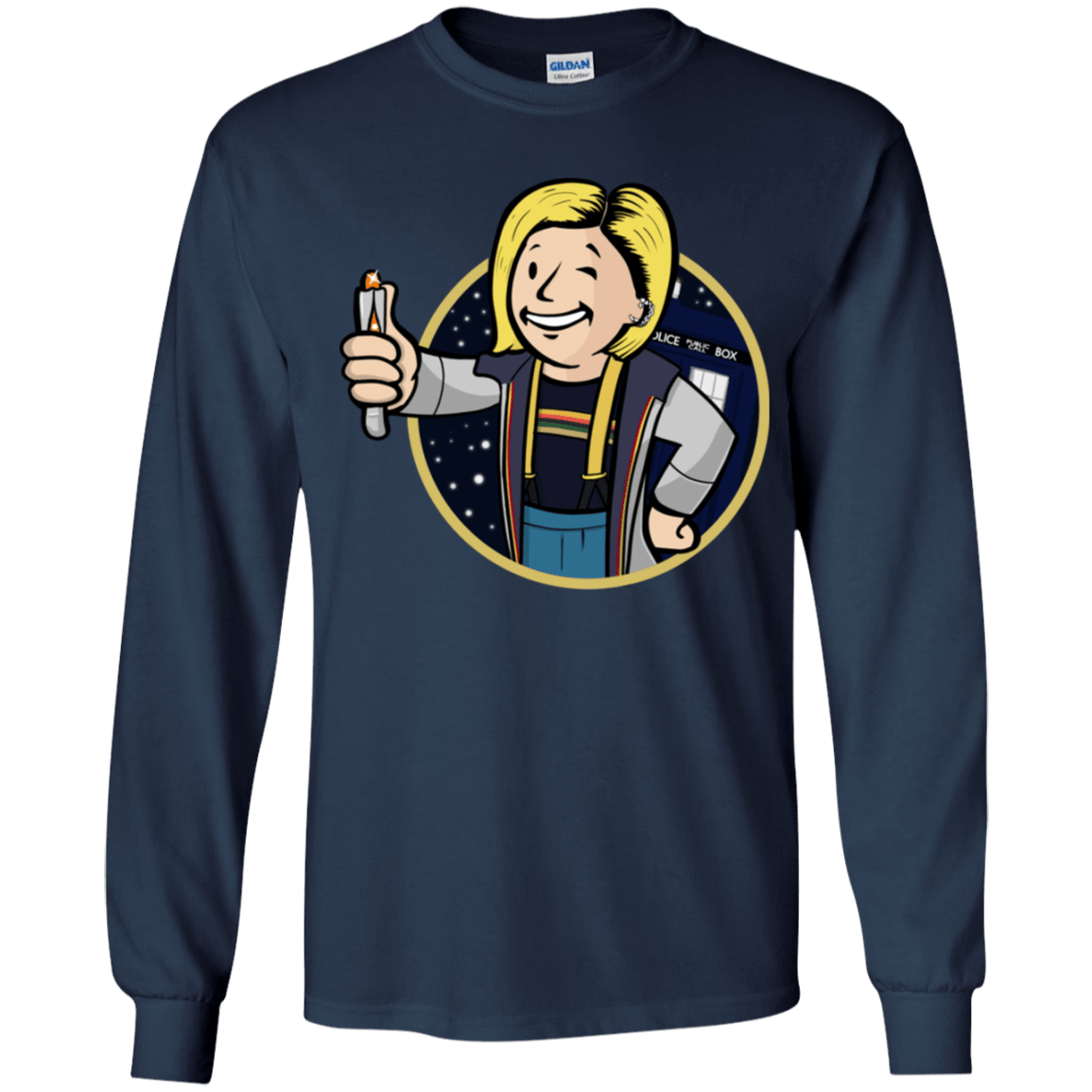 T-Shirts Navy / YS Doctor Vault Youth Long Sleeve T-Shirt