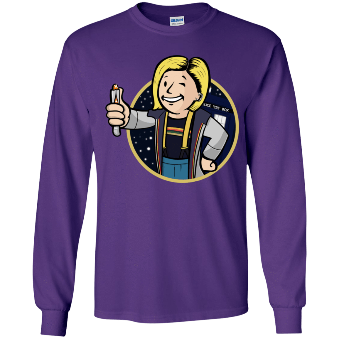 T-Shirts Purple / YS Doctor Vault Youth Long Sleeve T-Shirt