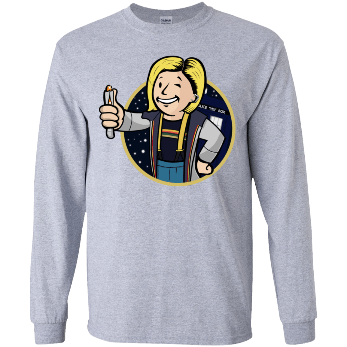 T-Shirts Sport Grey / YS Doctor Vault Youth Long Sleeve T-Shirt