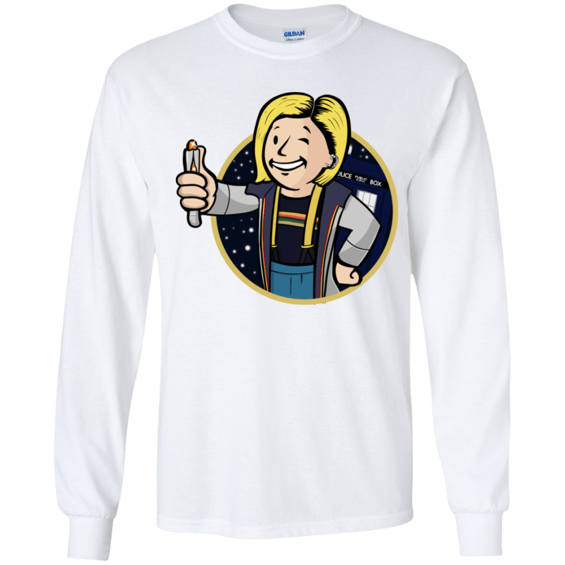 T-Shirts White / YS Doctor Vault Youth Long Sleeve T-Shirt