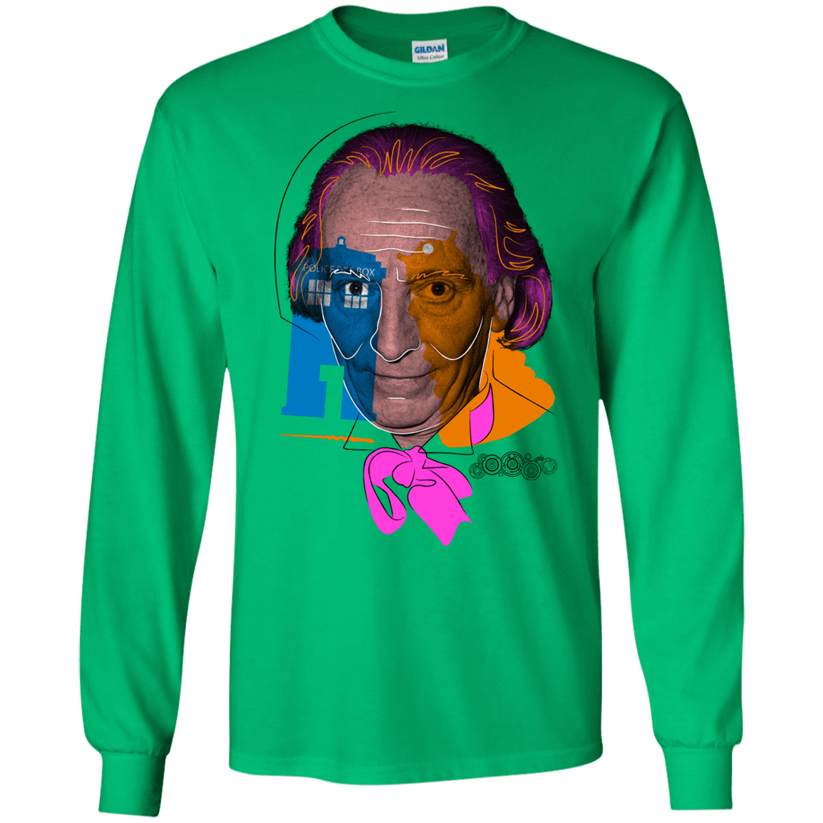 T-Shirts Irish Green / S Doctor Warwhol 1 Men's Long Sleeve T-Shirt