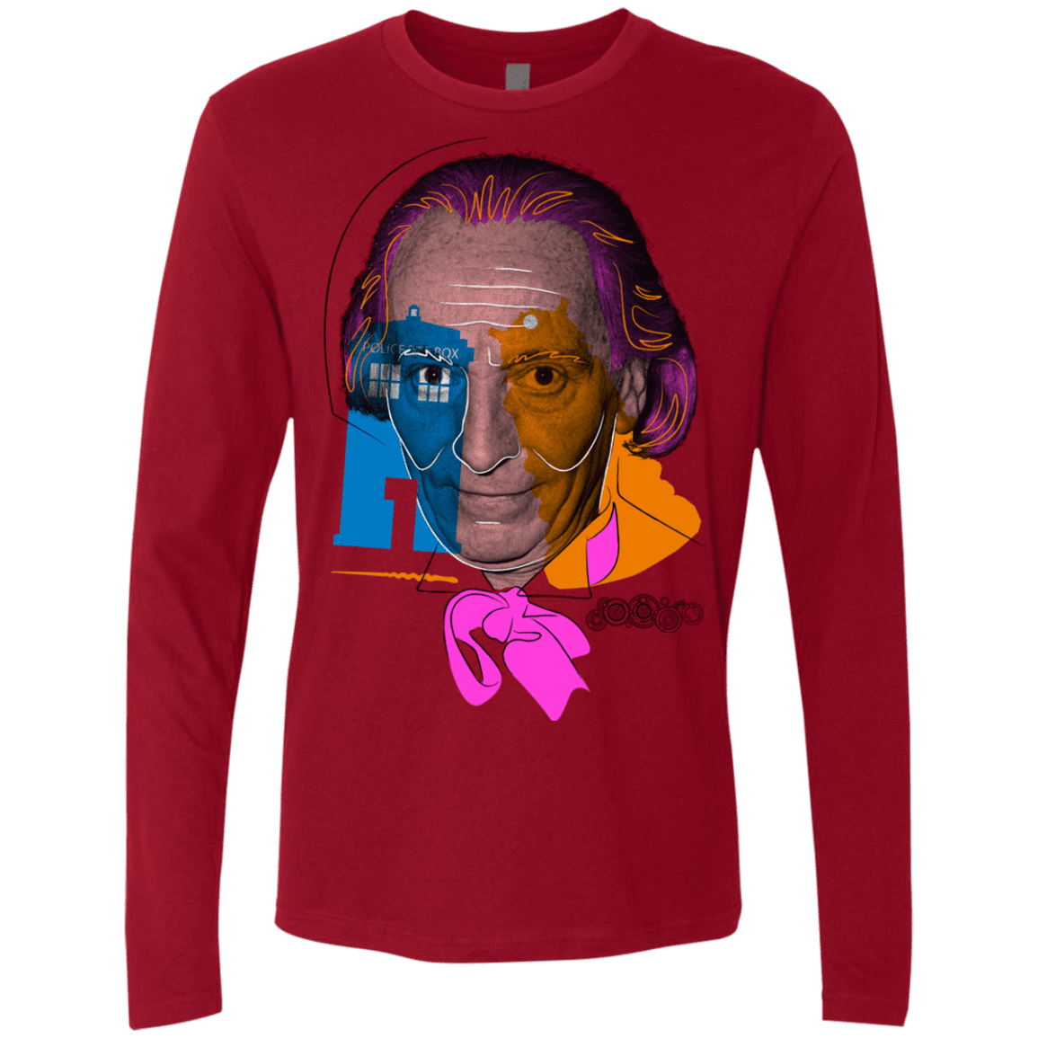 T-Shirts Cardinal / S Doctor Warwhol 1 Men's Premium Long Sleeve