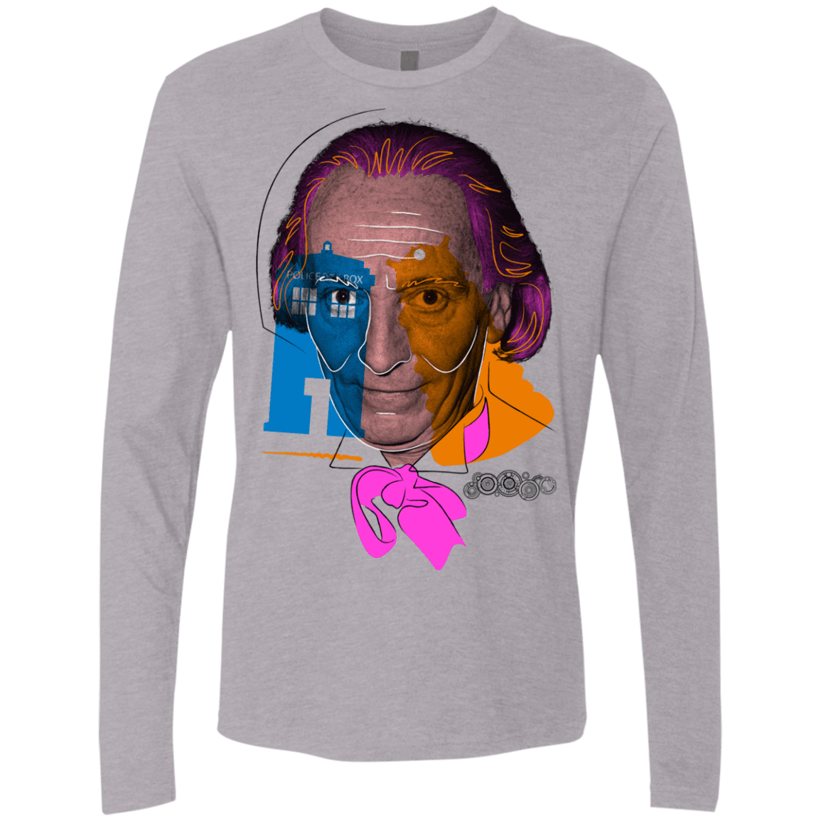 T-Shirts Heather Grey / S Doctor Warwhol 1 Men's Premium Long Sleeve