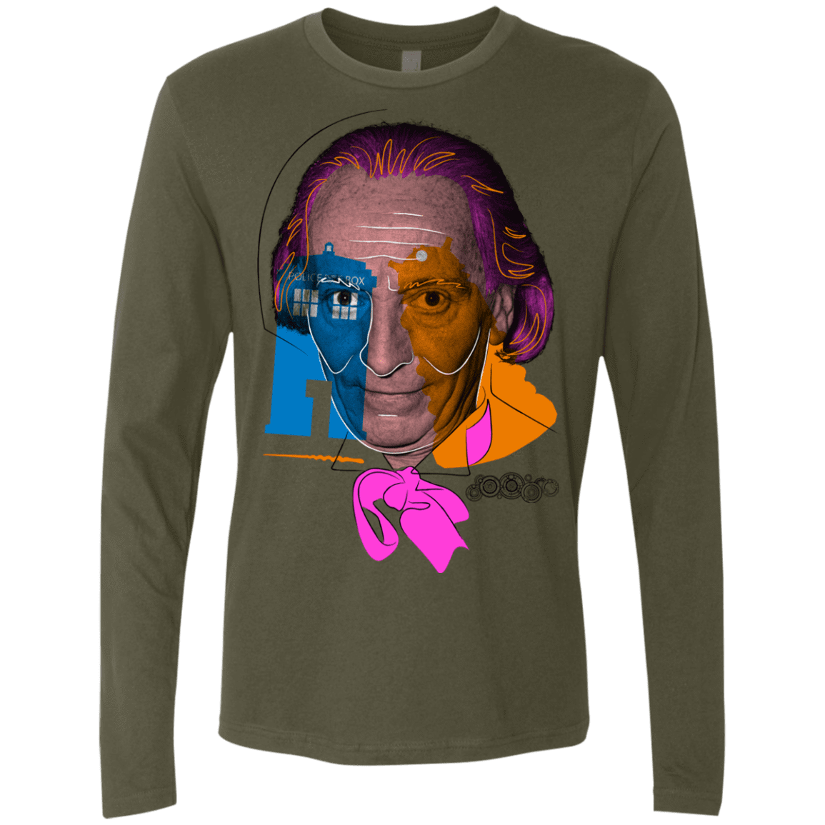 T-Shirts Military Green / S Doctor Warwhol 1 Men's Premium Long Sleeve