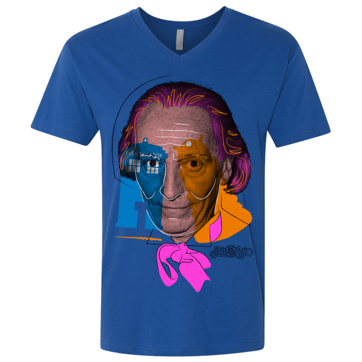 T-Shirts Royal / X-Small Doctor Warwhol 1 Men's Premium V-Neck