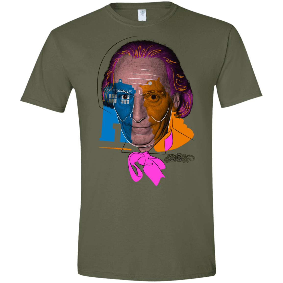 T-Shirts Military Green / S Doctor Warwhol 1 Men's Semi-Fitted Softstyle