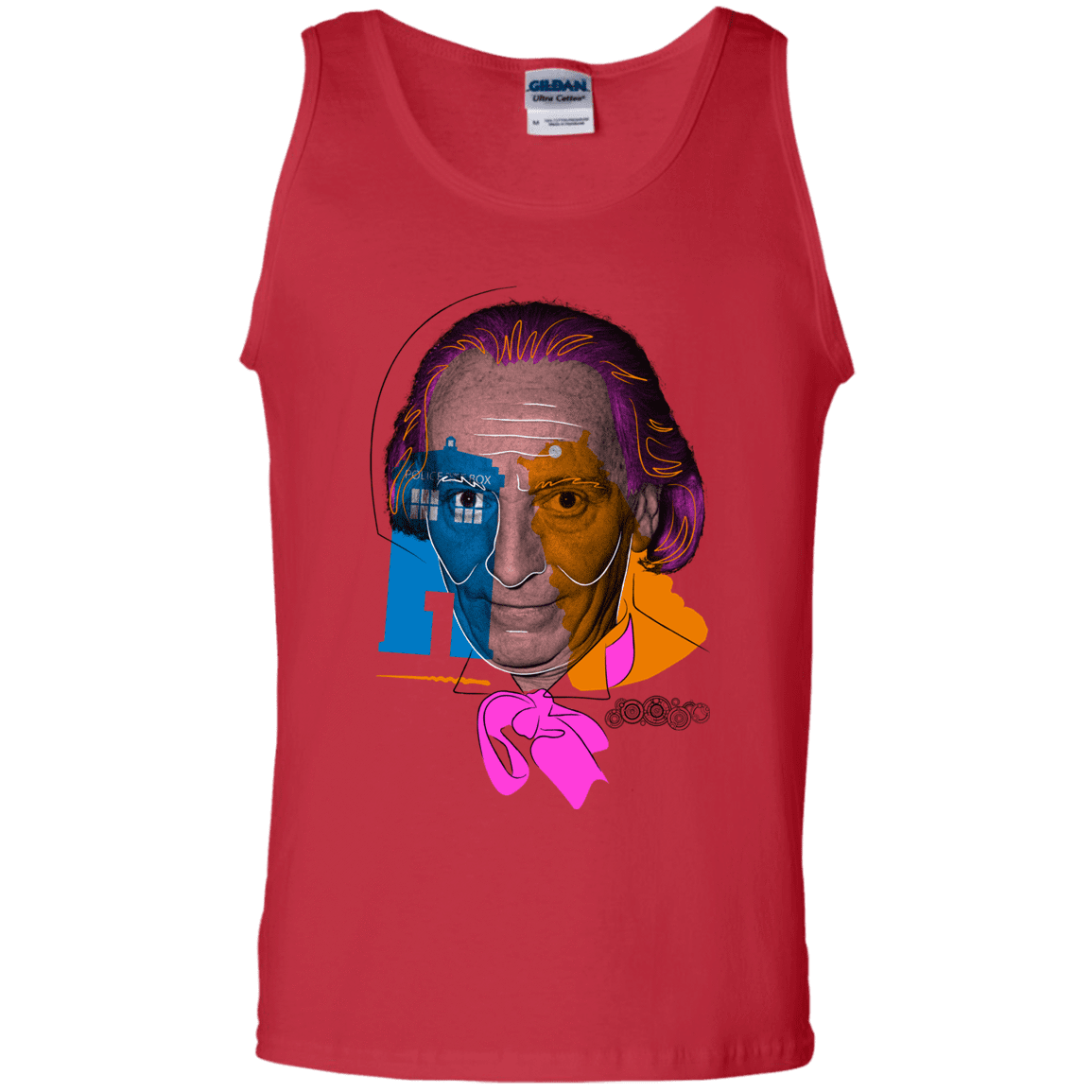 T-Shirts Red / S Doctor Warwhol 1 Men's Tank Top