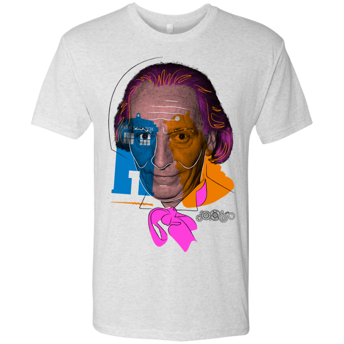 T-Shirts Heather White / S Doctor Warwhol 1 Men's Triblend T-Shirt