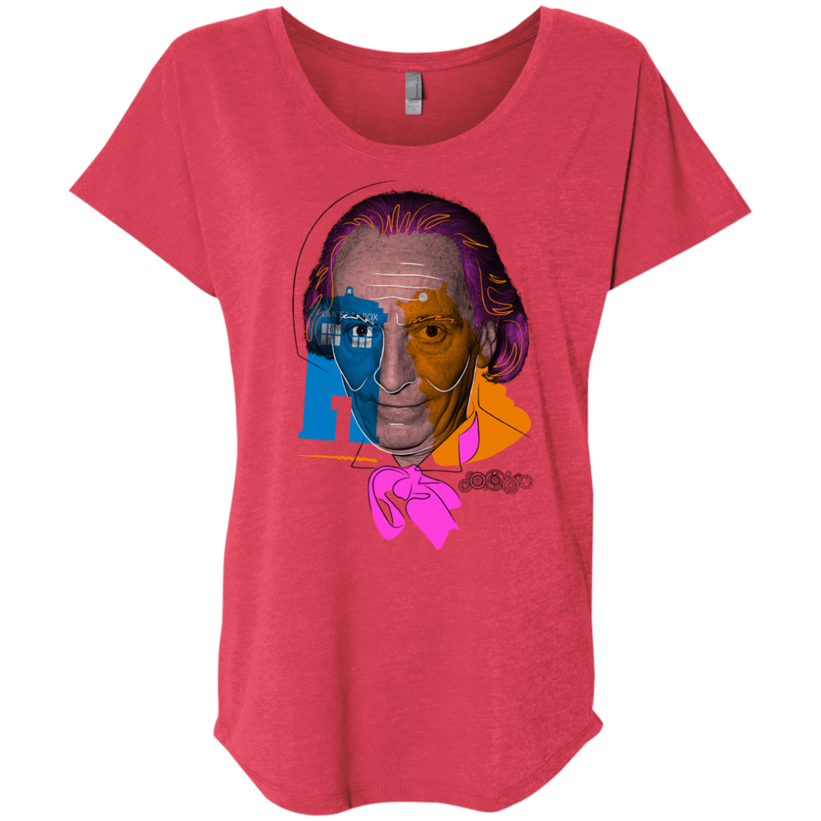 T-Shirts Vintage Red / X-Small Doctor Warwhol 1 Triblend Dolman Sleeve