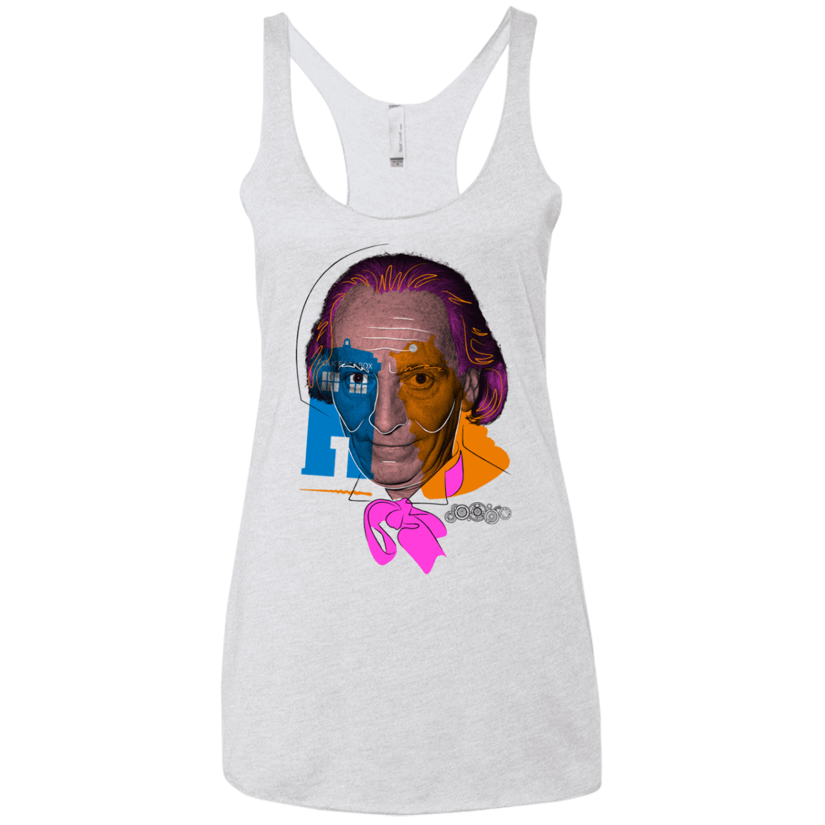 T-Shirts Heather White / X-Small Doctor Warwhol 1 Women's Triblend Racerback Tank