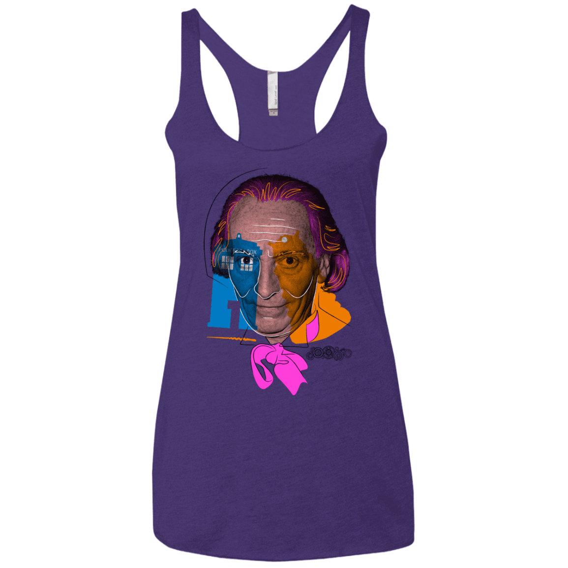 T-Shirts Purple Rush / X-Small Doctor Warwhol 1 Women's Triblend Racerback Tank