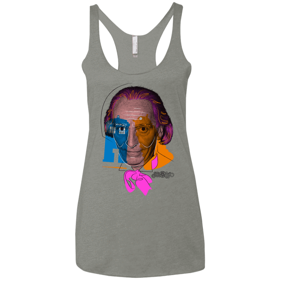 T-Shirts Venetian Grey / X-Small Doctor Warwhol 1 Women's Triblend Racerback Tank