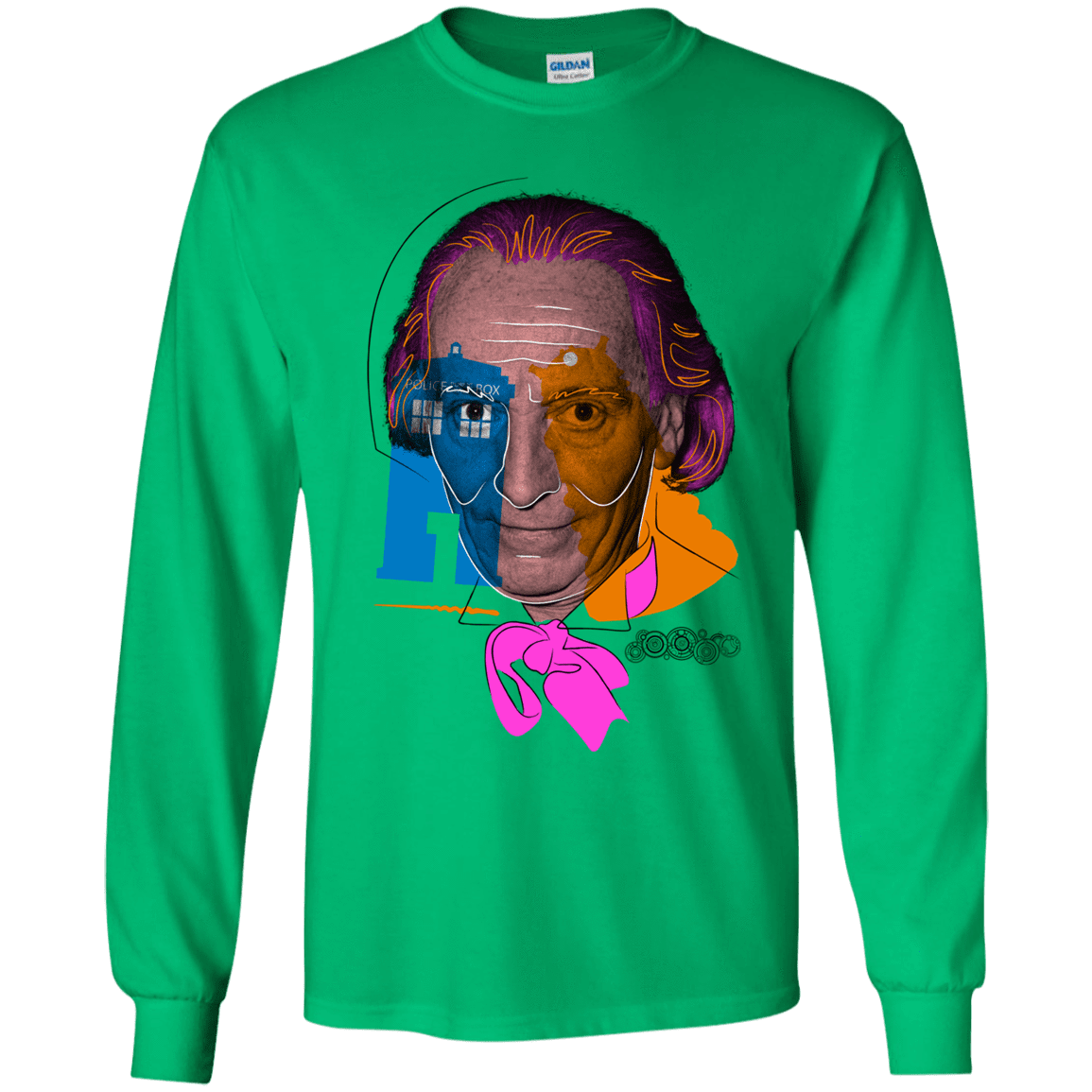 T-Shirts Irish Green / YS Doctor Warwhol 1 Youth Long Sleeve T-Shirt