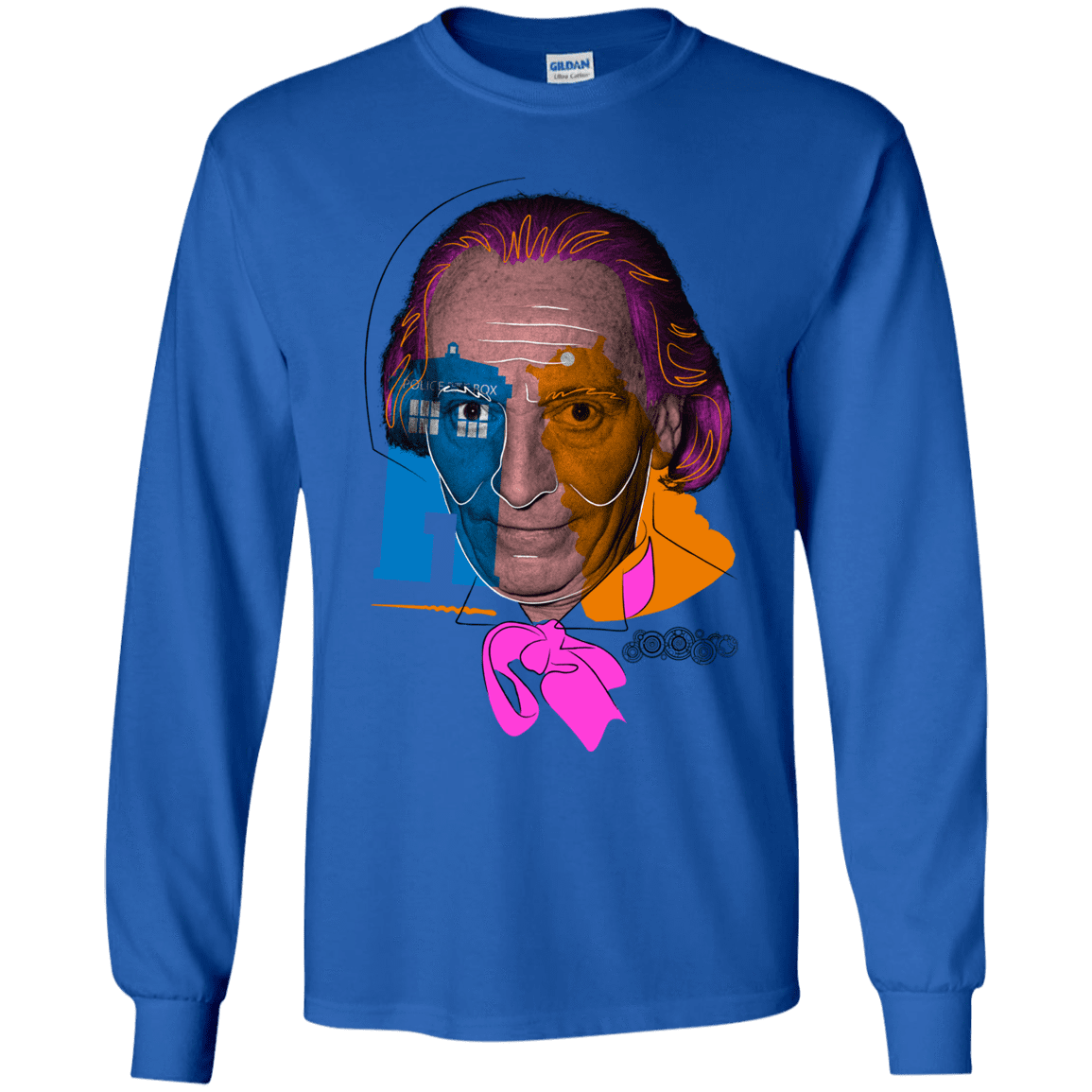 T-Shirts Royal / YS Doctor Warwhol 1 Youth Long Sleeve T-Shirt