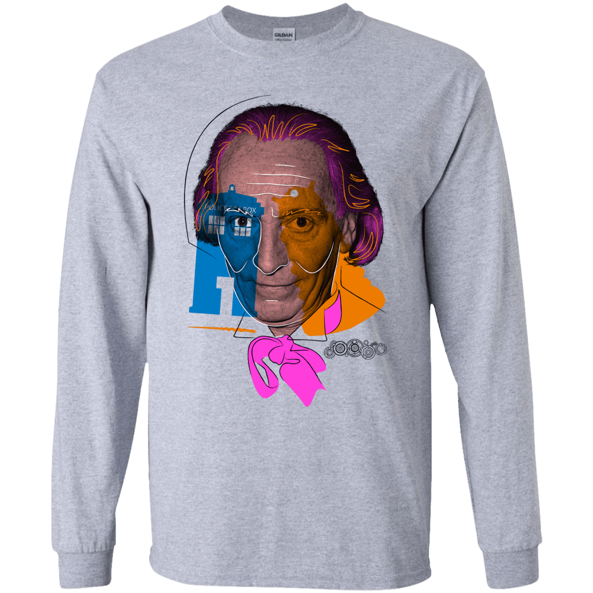 T-Shirts Sport Grey / YS Doctor Warwhol 1 Youth Long Sleeve T-Shirt