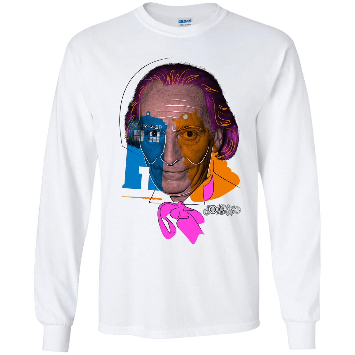 T-Shirts White / YS Doctor Warwhol 1 Youth Long Sleeve T-Shirt