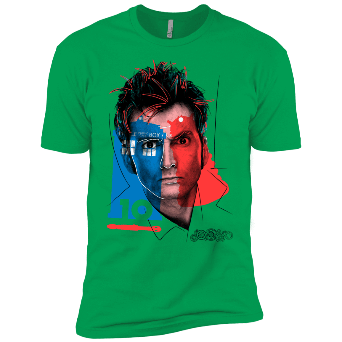 T-Shirts Kelly Green / YXS Doctor Warwhol 10 Boys Premium T-Shirt