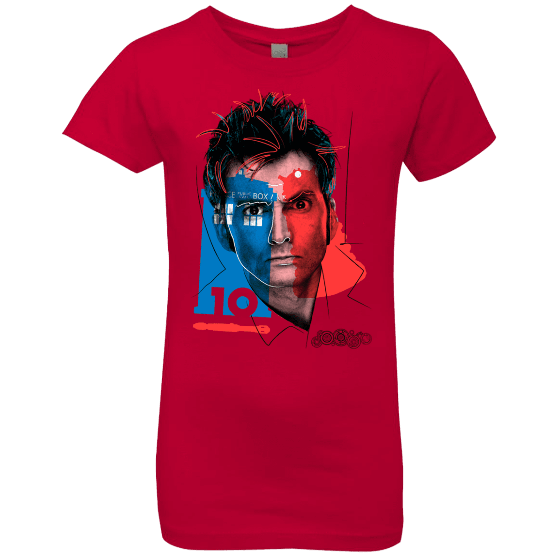 T-Shirts Red / YXS Doctor Warwhol 10 Girls Premium T-Shirt