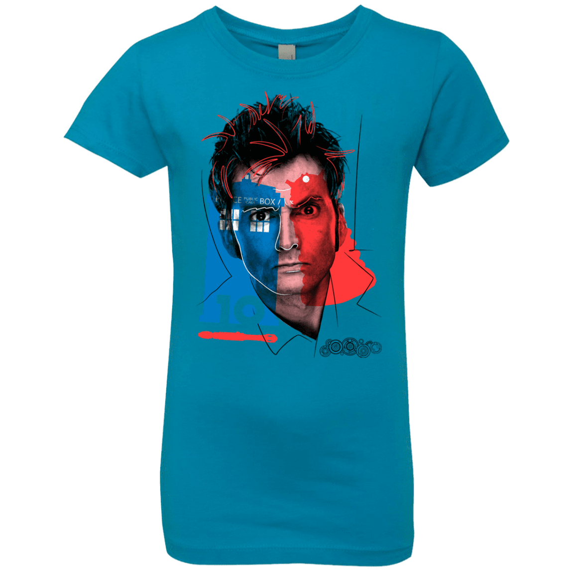 T-Shirts Turquoise / YXS Doctor Warwhol 10 Girls Premium T-Shirt