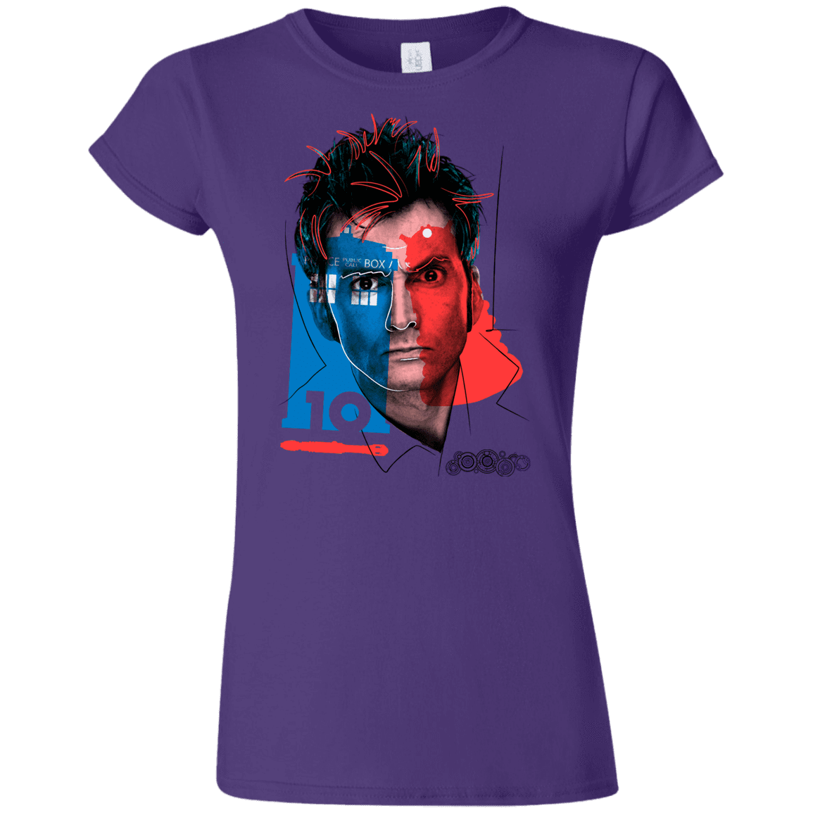 T-Shirts Purple / S Doctor Warwhol 10 Junior Slimmer-Fit T-Shirt