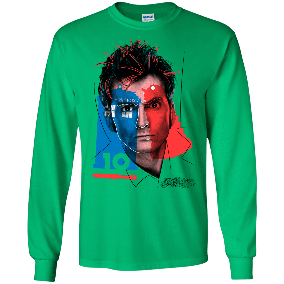T-Shirts Irish Green / S Doctor Warwhol 10 Men's Long Sleeve T-Shirt